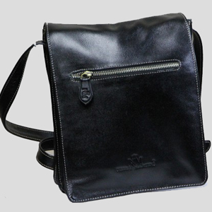 Mens shoulder leather bag shoulder bag genuine leather briefcase messenger business document bag ladies black